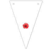 繊細な花弁の鮮やかな赤いケシの花 バンティングフラッグ (第1の旗)