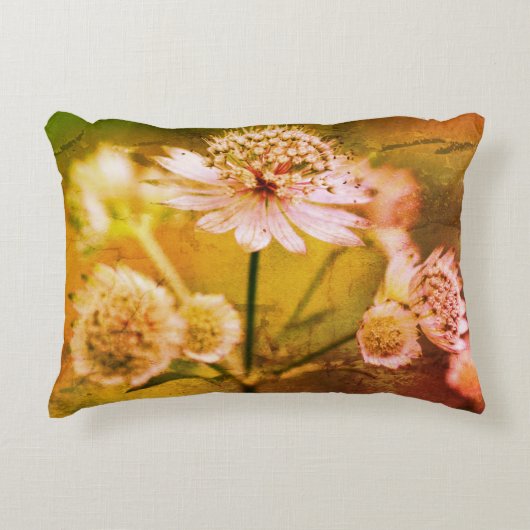 繊細な花抽象芸術 アクセントクッション (正面)