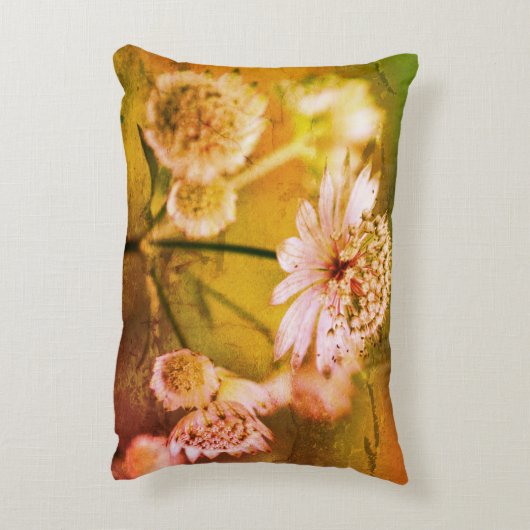 繊細な花抽象芸術 アクセントクッション (裏面(縦))