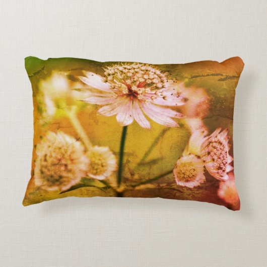 繊細な花抽象芸術 アクセントクッション (裏面)