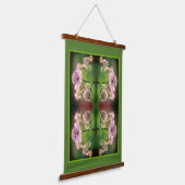 繊細な花抽象芸術 吊り下げ型タペストリー (傾斜あり)