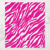 繊細な花柄のピンクとホワイトのアート ワインラベル (シングルラベル)