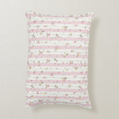 繊細な花柄アクセント枕 アクセントクッション (裏面(縦))