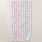 繊細な花柄ビーチタオル ビーチタオル (正面)