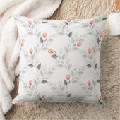 繊細な花柄 クッション (ブランケット)