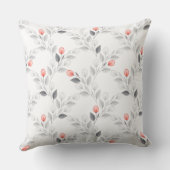 繊細な花柄 クッション (裏面)