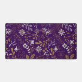 繊細な花模様に金と白 デスクマット (正面)