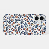 繊細な花花柄 iPhone 16ケース (裏面横)