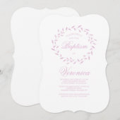 繊細な花輪の招待状 招待状 (正面/裏面)