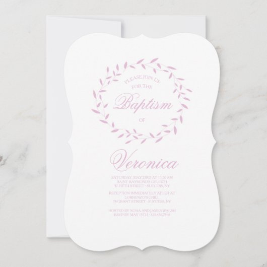 繊細な花輪の招待状 招待状 (正面)