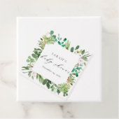 繊細な花輪の葉 水彩 ベビーシャワー フェイバータグ (インサイチュ)