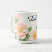 繊細な花輪 コーヒーマグカップ (正面左)