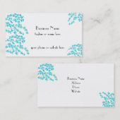 繊細な花(アクア) 名刺 (正面/裏面)