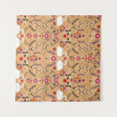 繊細な花、白鳥のファンタジーシームレスなパターン。 タペストリー (正面(横))