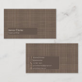 繊細な茶色のクリーミーなパタ市松模様にーン 名刺 (正面/裏面)