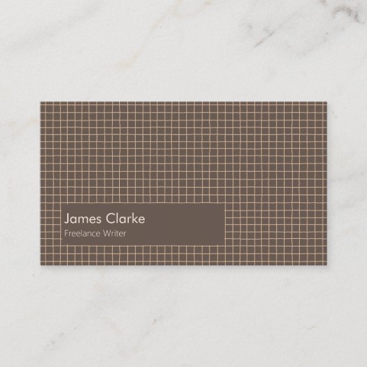 繊細な茶色のクリーミーなパタ市松模様にーン 名刺 (正面)