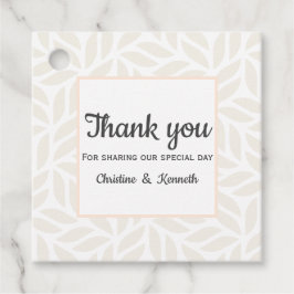 繊細な葉抽象芸術感謝していは結婚、 フェイバータグ