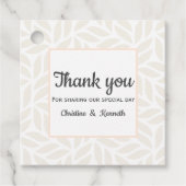 繊細な葉抽象芸術感謝していは結婚、 フェイバータグ (正面)