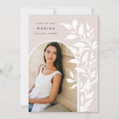 繊細な葉 |写真の卒業 案内状 (正面)