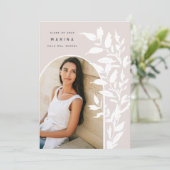 繊細な葉 |写真の卒業 案内状 (スタンド正面)