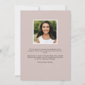 繊細な葉 |写真の卒業 案内状 (裏面)