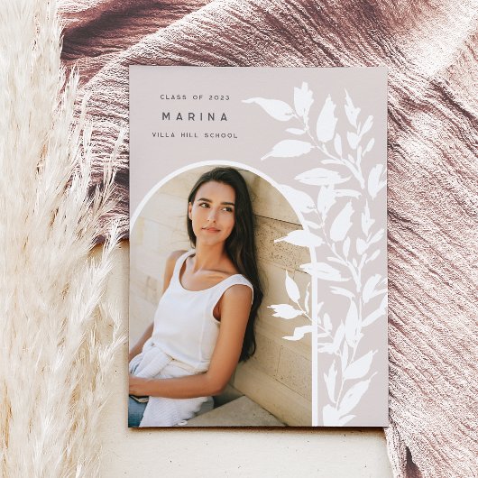 繊細な葉 |写真の卒業 案内状