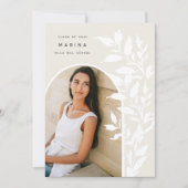 繊細な葉 |写真の卒業 案内状 (正面)