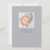 繊細な葉 |写真の誕生のお知らせ 案内状 (裏面)