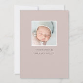 繊細な葉 |写真の誕生のお知らせ 案内状 (裏面)