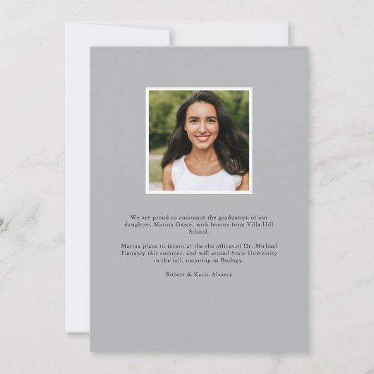 繊細な葉 |写真卒業のお知らせ 案内状 (裏面)