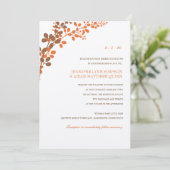 繊細な葡萄のブロンズ＆オレンジの招待状 招待状 (スタンド正面)