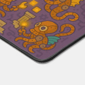 繊細な蒸気パンクのタコの工業的クリエイター デスクマット (コーナー)