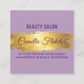 繊細な薄紫水色 予約カード (裏面)