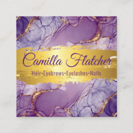 繊細な薄紫水色 予約カード