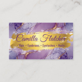 繊細な薄紫水色 名刺