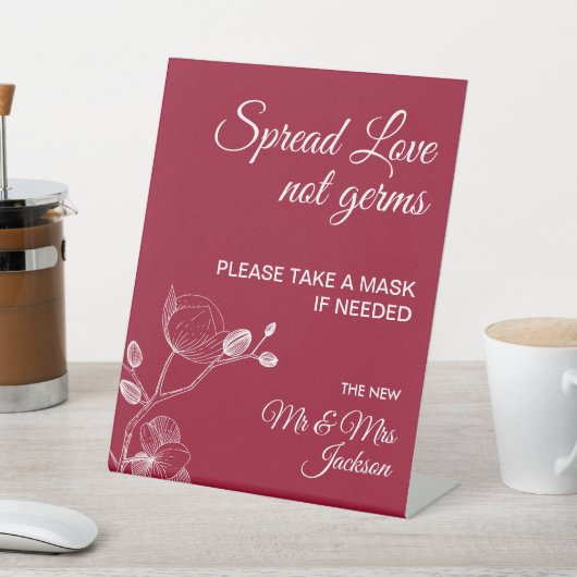 繊細な蘭のエレガントな結婚式のコーディの安全性 台座サイン (インサイチュ)