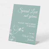 繊細な蘭のエレガントな結婚式のコービッドセーフティピード 台座サイン (正面)