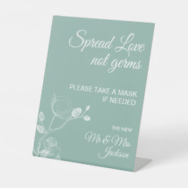 繊細な蘭のエレガントな結婚式のコービッドセーフティピード 台座サイン