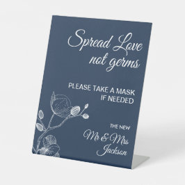 繊細な蘭のエレガントな結婚式のコービッドセーフティピード 台座サイン