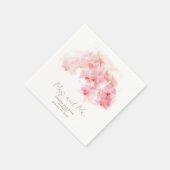 繊細な蘭の水の色ミセス・ミセス・フローラ結婚ズ スタンダードカクテルナプキン (角)