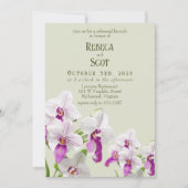 繊細な蘭結婚のブランチのリハーサル 招待状 (正面)