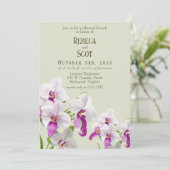 繊細な蘭結婚のブランチのリハーサル 招待状 (スタンド正面)
