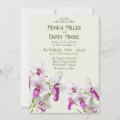 繊細な蘭結婚昼 招待状 (正面)