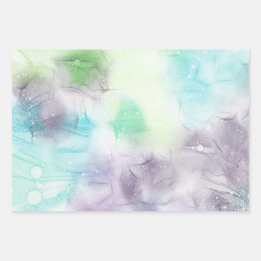 繊細な虹色ソフトラッピング紙シート ラッピングペーパーシート (正面)