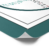 繊細な蝶の花と自由バイクファン ポスター (角)