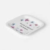 繊細な蝶結婚の ペーパープレート (傾斜あり)