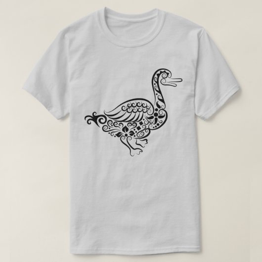 繊細な装飾の曼荼羅アヒルデザイン Tシャツ (デザイン正面)