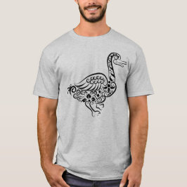 繊細な装飾の曼荼羅アヒルデザイン Tシャツ