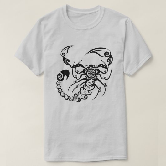 繊細な装飾の曼荼羅サソリデザイン Tシャツ (デザイン正面)