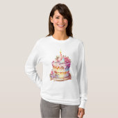 繊細な誕生日 Tシャツ (正面フル)